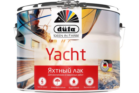 Купить Яхтный лак Retail Yacht полумат 10л  DUFA фото №1