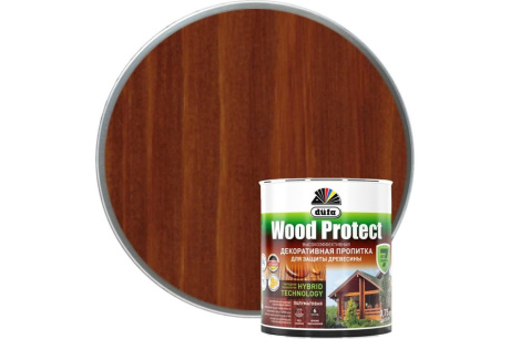 Купить Пропитка Dufa Wood Protect для дерева 0 75л махагон 79234 фото №1